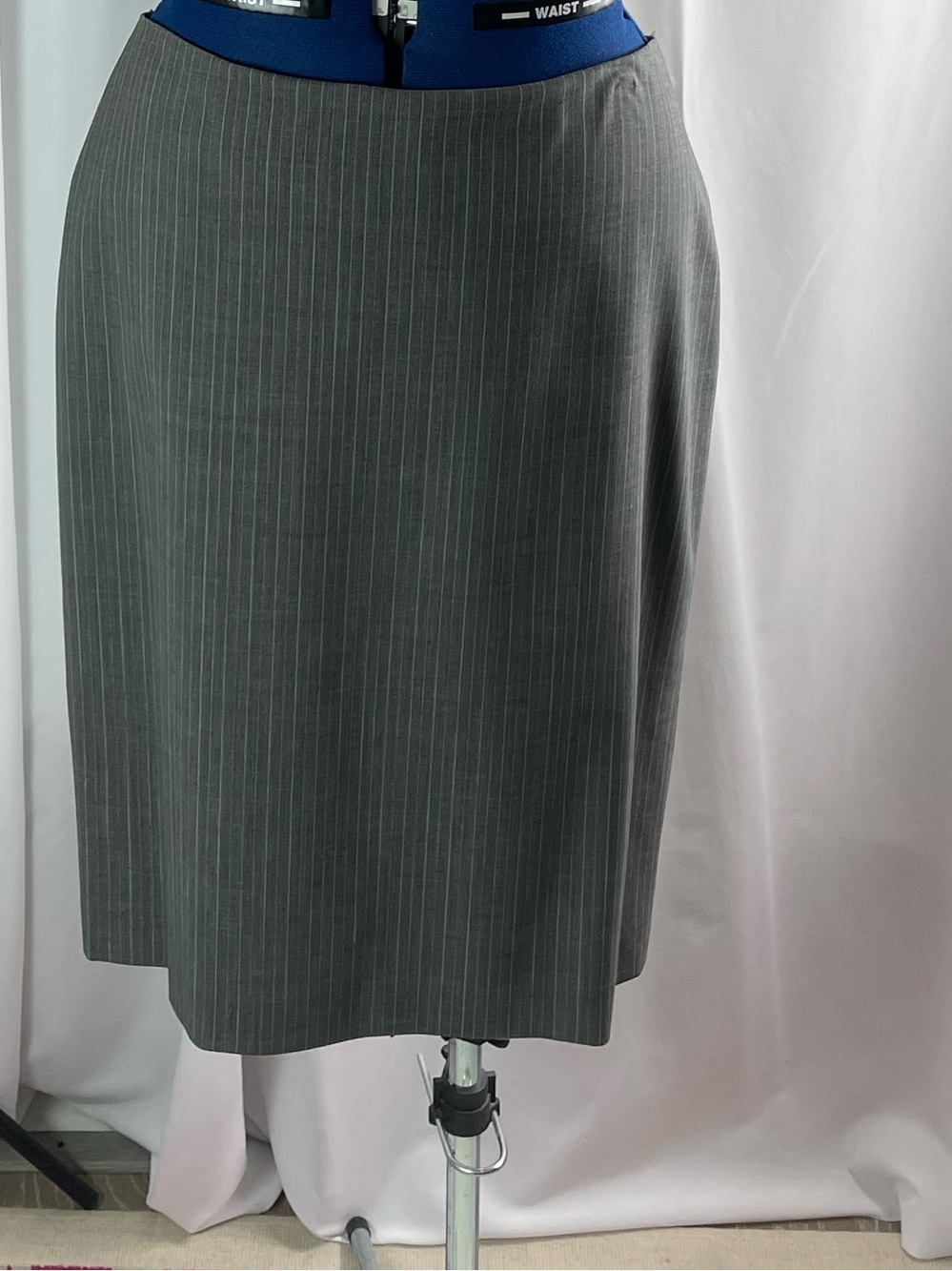 Gray Pinstripe Skirt